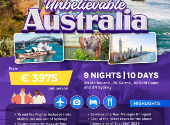 Australia Tour Package For Nine Nights